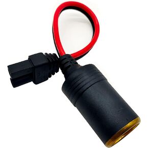 Halokny EC5 Female to Cigarette Lighter Female Socket Adapter for Portable Jump Starters Car Emergency Starting Power Adapter 25cm
