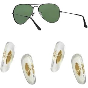 زوجان من وسادات الأنف البديلة لطقم إصلاح النظارات الشمسية Ray-Ban Aviator RB3025 3026 (سيفر) in Saudi Arabia