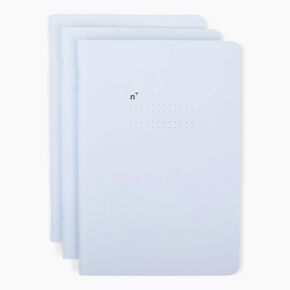 Northbooks A5 Blue Notebooks Dotted Grid (Pack of 3), Sustainably Sourced Premium Papers Made with Pride in USA, Minimal, Natural, Portable, Flexible Design, Bullet Journaling, Office, School, WFH