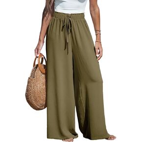 CUPSHE Women Summer Textured Drawstring Wide Leg Pants Long Shorts Casual