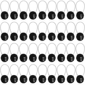 36 Pcs Combination Lock 3 Digit Gym Lock Waterproof Padlock Resettable Bag Luggage Gate Lock Outdoor Combination Fence Lock for School Locker Travel Toolbox Storage, Black
