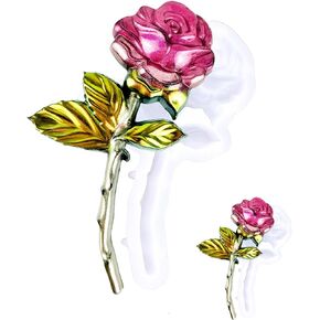 Rose Flower Silicone Molds, 3D Floral Resin Molds, DIY Art Decor Epoxy Casting Mould, Handmade Craft Molds for Valentine Anniversary Mother's Day Gifts, Small