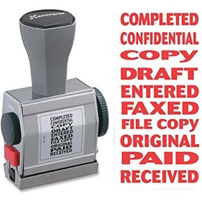 Xstamper(R) 10-In-1 Phrase Stamp, Red