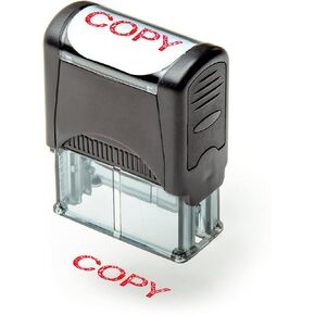 Self Inking Rubber Stamp, Refillable Red Ink Preinstalled - 1.4" x 0.51" X (35 x 8mm) (Approved)