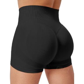 QOQ Workout Shorts for Women 3.6" Scrunch Shorts High Waisted Butt Lifting Booty Gym Yoga Shorts
