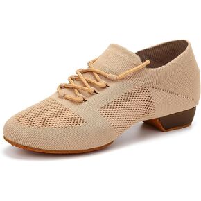 YKXLM Women Standard Practice Social Dance Sneaker Beginner Dance Practice Shoes for Women Low Heel Ballroom