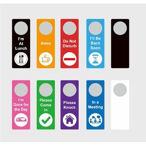 Do Not Disturb Door Hanger Tag,3.5x9.5inch 10pcs Square Office Work Door Hanger tag,do not Disturb,Meeting,Lunch