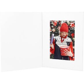 Golden State Art 50 Pack of 4x6 Photo Folders, Black, Acid Free Cardstock, Blank Inside to Write Personalized Message, Multi-Purpose for Weddings, Graduations, Christmas, Holidays