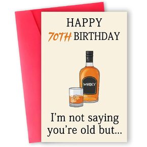 Funny Whiskey 40th Birthday Card, 40th Birthday Gifts Women Men, Unique 40th Birthday Decorations for Him Her, Happy 40 Year Old Birthday Card Gift for Husband Wife