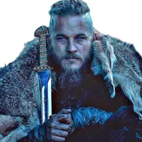[Dark Warrior] Viking Sword of King Ragnar Lothbrok, Vikings Ragnar, Medieval Sword,Witcher Sword Gifts for Boyfriend with Wood Scabbard