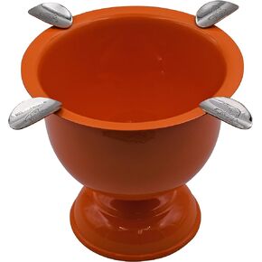 Stinky Cigar Ashtray, Tall and Deep Windproof Cigar Ashtray, 4 Stirrups, Chocolate Brown