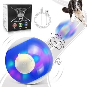 Interactive Dog Ball Toys, Automatic Moving Rotating Dog Ball, Funny Chaser Peppy Pet Wicked Ball for Small Medium Dogs, Indoor & Outdoor Interactive Active Rolling Ball Dog Toy-USB Rechargeable in Kuwait