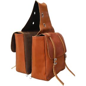 HILASON Western Leather Horse Saddle Bag for Trail