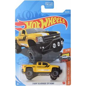 Hot Wheels Chevy Silverado Off Road, [Yellow] 185/250 Hot Trucks 2/10