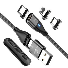 6in1 100w 11pin Charging Cable. 480Mbps Fast Data Transfer, USB c or USB A to USB c, Micro USB or iProduct. Durable Braided Design 5.92ft/1.8m Cable.