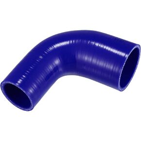 X AUTOHAUX 1 Pcs 45mm/1.77"-60mm/2.36" ID 102mm/4.02" Length 90 Degrees Blue Car Silicone Hose Coolant Hose Universal