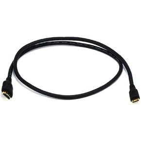 Monoprice 6ft 30AWG High Speed HDMI Cable - HDMI Connector to HDMI Mini Connector - Black