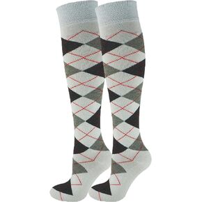 Mysocks Knee High Socks Long Golf Socks Colorful Argyle Socks for Men Women