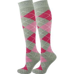 جوارب Mysocks للركبة عالية، جوارب جولف طويلة، جوارب Argyle ملونة للرجال والنساء