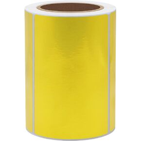 Hybsk 1.5 Inch Round Gold Direct Thermal Labels for Shipping, Barcodes, Address, Compatible with Rollo Label Printer & Zebra Desktop Printers (1.5" Round)