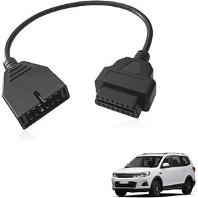 Cable Code Reader OBD1 Scan Tool, Cable Code Reader, 12 Pins to OBD2 16 Pins Connector 40CM OBD1 OBDII Diagnostic Tool Connector Adapter Cable Replacement for GM