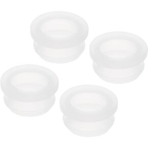 MECCANIXITY 4Pcs Snap Rubber Grommet Hole Plug Mount Dia 29mm ID 24mm H 15mm Seal Anti-Scratch for Electrical Box Cable Pipe Transparent