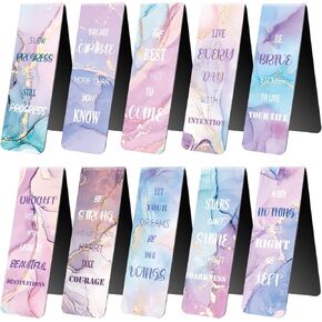WAVEYU 10 Pieces Bible Verse Magnetic Bookmarks for Women Men, Inspirational Scripture Christian Religious Bookmarks for Church Supplies, for School Office Supplies, Style D