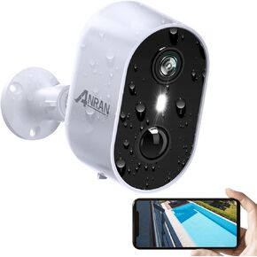 ANRAN Solar Security Cameras Wireless Outdoor with Solar Panel, 5MP WiFi Wireless Camera for Home Security with Color Night Vision, AI Motion Detection, 2-Way Talk, Works with Alexa, IP66, Cloud/SD