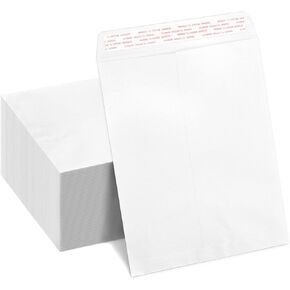 100 White Envelopes 9x12, Goefun Catalog Large Mailing Envelopes - 80GSM Paper, Letter Size Envelopes 9x12 Self Seal