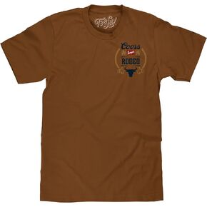 Tee Luv Men's Coors Banquet Beer Shirt - Front and Back Coors Rodeo Bull T-Shirt
