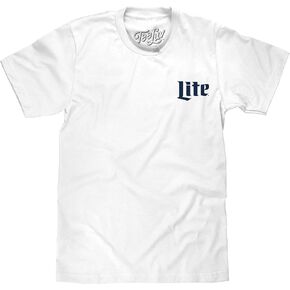 Tee Luv Men's Miller Lite Shirt - Front and Back Print Miller Light Beer Shirt