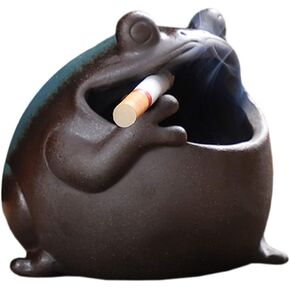 Sizikato Stoneware Porcelain Frog Ashtray