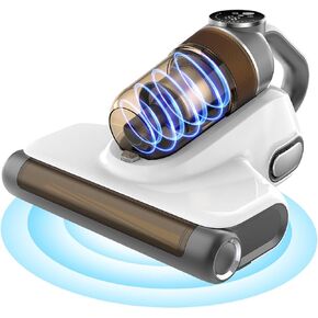 Cordless Mattress Vacuum Cleaner, UV Bed Vacuum Cleaner, 15Kpa Suction Handheld Vacuum for Bed Cleaning & Fabric Sofa with Widened Suction Port (M6, Cordless)