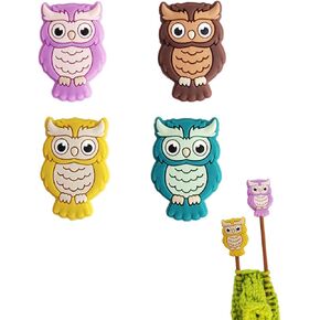 4 قطع من سدادات إبر الحياكة من Toeloioh، واقيات نقاط إبرة الحياكة على شكل قرد البطريق وبومة السمك، وأغطية نهاية حياكة الحيوانات الكرتونية، وإكسسوارات الحياكة (البطريق باللون الأسود) in Kuwait