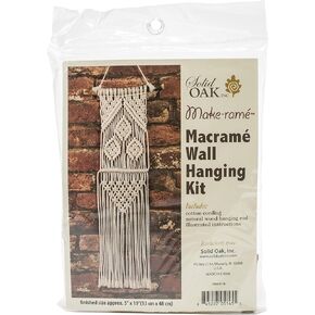 Solid Oak Small Format Macrame Kit-Three Leaves