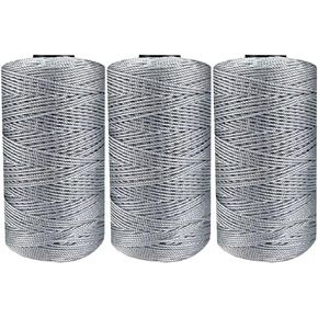 3 Rolls Macrame Cord 1.5mm, 100g/Skein 3-Ply Ice Hemp Thread Solid Color Macrame Rope Macrame Yarn for Knitting Crocheting Summer Sun Hat, Shoe, Bag, Doll, Coaster, Cup Cover