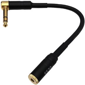 CESS-263 Right Angle 6.35mm 1/4" Plug to 4.4mm Balanced Female Jack Headphone Adapter Cable
