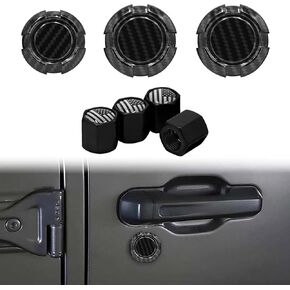 ملحقات باب السيارة لسيارة جيب - غطاء مزخرف لمفتاح الباب الخارجي لملحقات جيب رانجلر وإكسسوارات جيب جلاديتور | غطاء قفل الباب 3 قطع لسيارة جيب رانجلر JL JK TJ & Gladiator JT 1997-2023 in Kuwait