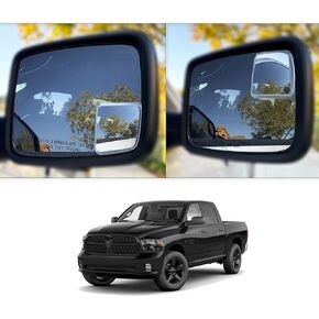 Custom Blind Spot Mirrors - Compatible With 2009- Present 4th Gen Ram and Ram Classic 1500 | Blind Spot Mirrors Compatible with 4th Generation Ram 1500 mirrors | NXTGEN Extended View (2 Pack)