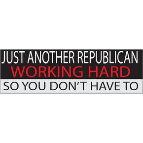 Rogue River Tactical Conservative Bumper Sticker Auto Decal Funny Republican Working Hard So You Don't Have to
