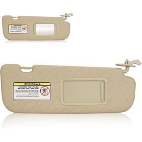 Left & Right Driver Passenger Side Sun Visor for Hyundai Elantra 2011 2012 2013 2014 2015, Replace for 852103X000TX 852203X000TX, Beige Left & Right side Sun Visor