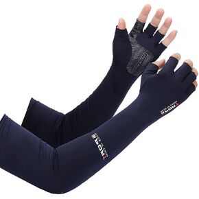 BULINGNA Arm Sleeves for Men Women Cooling UV Protective Sleeves with Half-Finger Glove