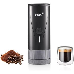 CERA+ Portable Espresso Machine PRO, Self Heating Pro-level Specialty Coffee Machine, Compatible Ultra-fine Grind, Professional Electric Small Travel Coffee Maker