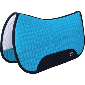 CHALLENGER Horse Western 28" x 30" Cotton Quilted Padded Saddle Pad Turquoise 3995