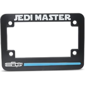 Jedi Master 3D Raised License Plate Frame | 1 Pack Car License Plate Cover | Universal US Car Black License Plate Holder | Auto Accessories (Car, Truck and SUV)