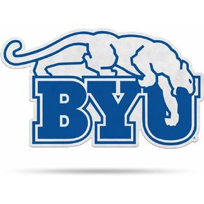 Rico Industries NCAA BYU Cougars Mascot Shape Cut Pennant - Home and Living Room Décor - Soft Felt EZ to Hang