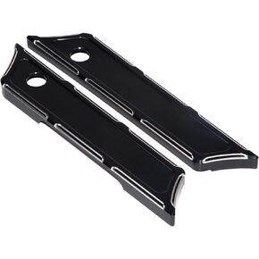 Black Saddlebag Outer Lid Hinge Latch Covers for Harley Electra Glide Street Glide Road Glide Road King 2014-2023