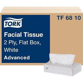 Tork Advanced Facial Tissue Flat Box White, Soft, 2-ply, 30 x 100 tissues, TF6810