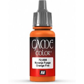 Vallejo Game Color Orange Fire Paint, 17ml