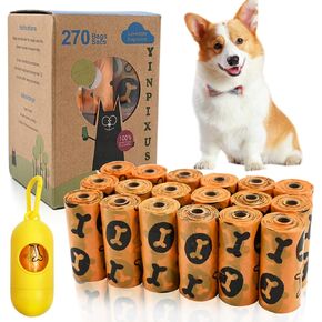 بكرات أكياس براز الكلاب، أكياس نفايات الكلاب، موزع أكياس براز الكلاب، أكياس براز الكلاب سميكة، مقاومة للتسرب، عدد 270، 18 لفة in Kuwait